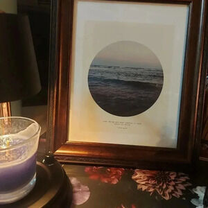 Sea Art Framed  and Quote by Willa Cather